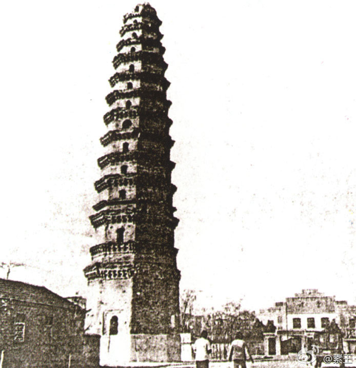 汶上老照片---1937年的太子靈蹤塔（當(dāng)時(shí)百姓稱之為黃金塔）