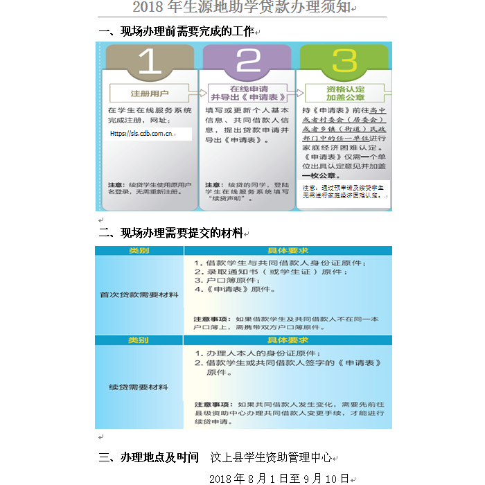 汶上縣人民政府 教育管理 2018年生源地助學貸款辦理須知